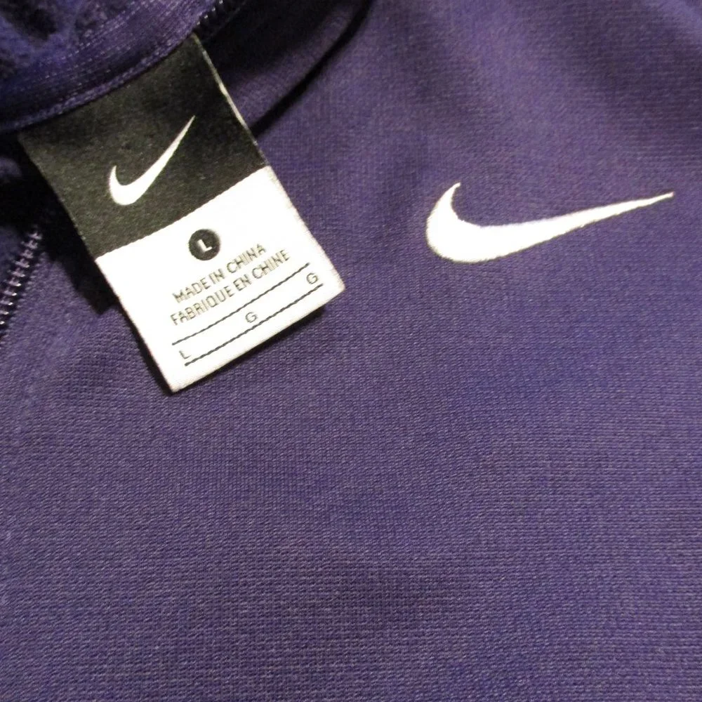 Nike Hoodie Woman Large Blue White Outdoor Summer Night Swoosh Pullover Hoodie